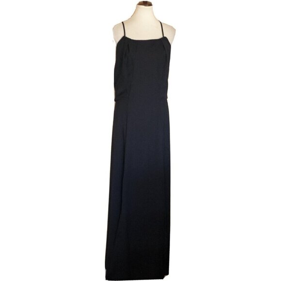 Six.Crisp.Days Nasty Gal Women's Black Deuces Are Wild Crepe Maxi Dress size L - Picture 5 of 16